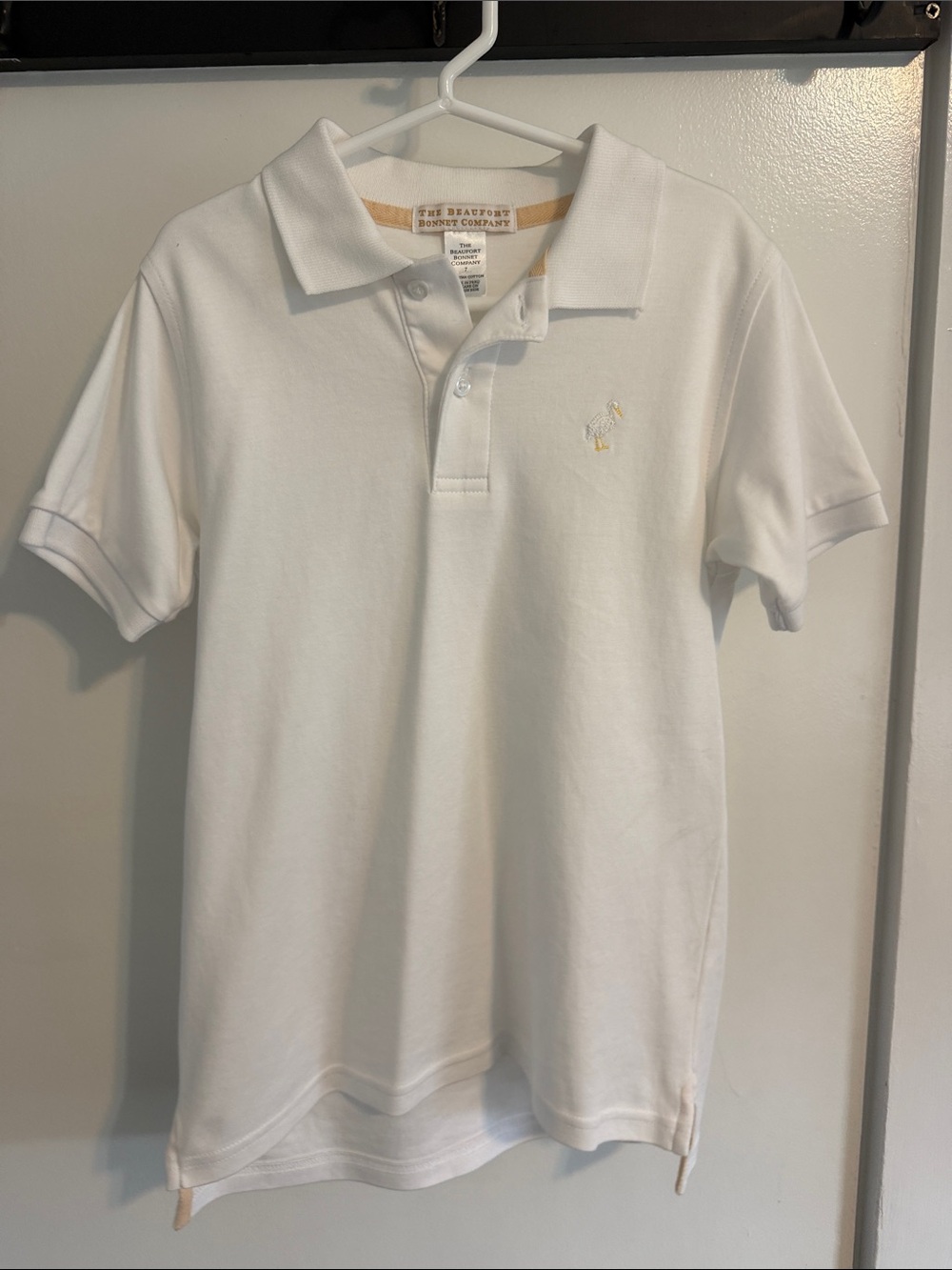 Boys The Beaufort Bonnet Company White Kids Polo Shirt